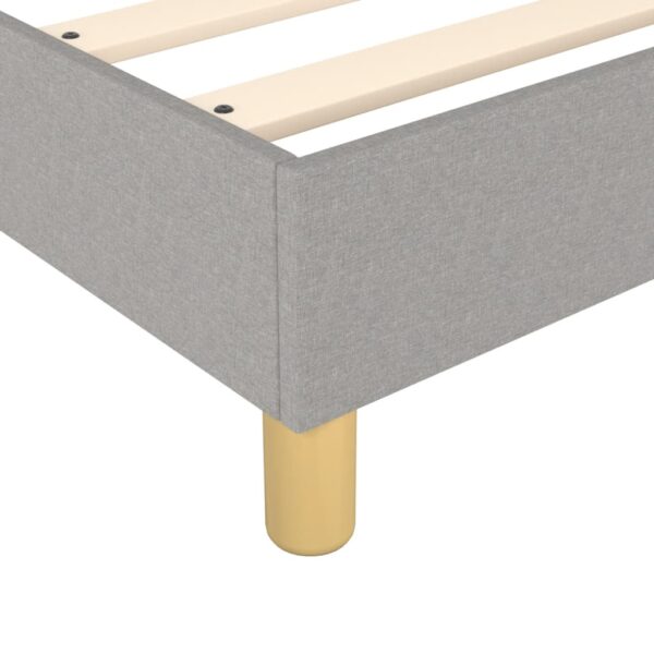 vidaXL Bed Frame Light Gray 39.4"x74.8" Twin Fabric - Image 7