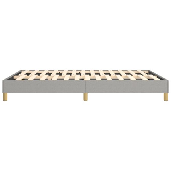 vidaXL Bed Frame Light Gray 53.9"x74.8" Full Fabric - Image 6