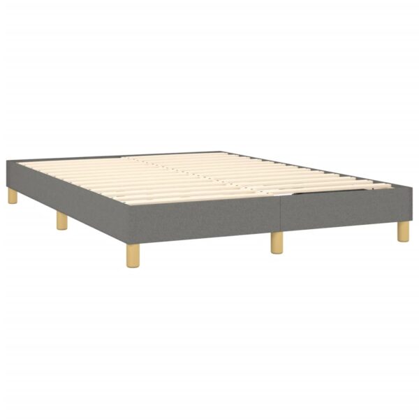 vidaXL Bed Frame Dark Gray 53.9"x74.8" Full Fabric - Image 4