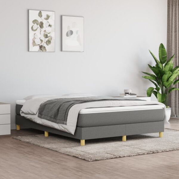 vidaXL Bed Frame Dark Gray 53.9"x74.8" Full Fabric