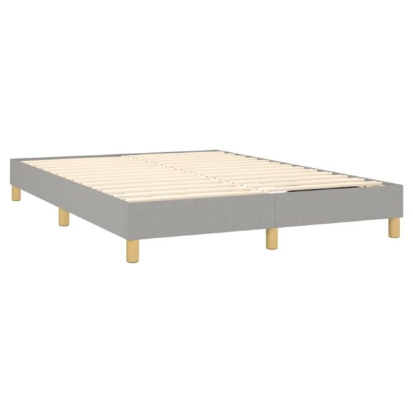 vidaXL Bed Frame Light Gray 59.8"x79.9" Queen Fabric - Image 4