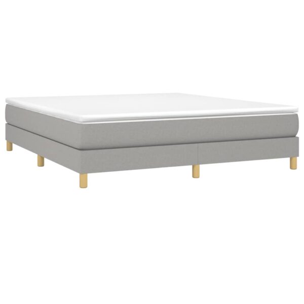 vidaXL Bed Frame Light Gray 72"x83.9" California King Fabric - Image 3