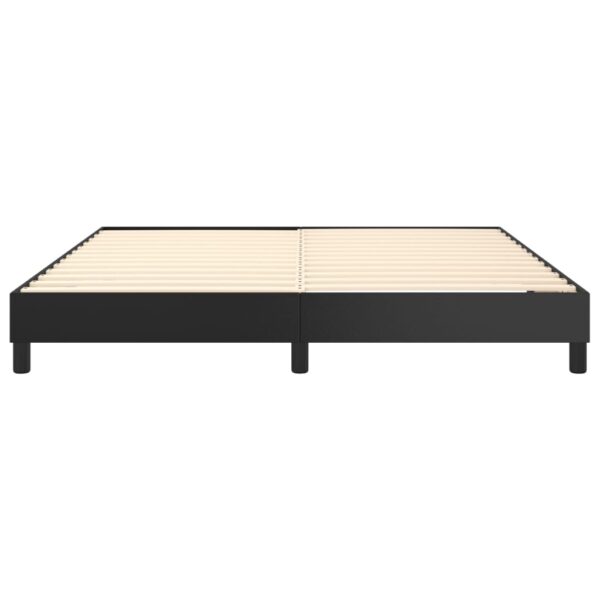 vidaXL Bed Frame Black 76"x79.9" King Faux Leather - Image 5