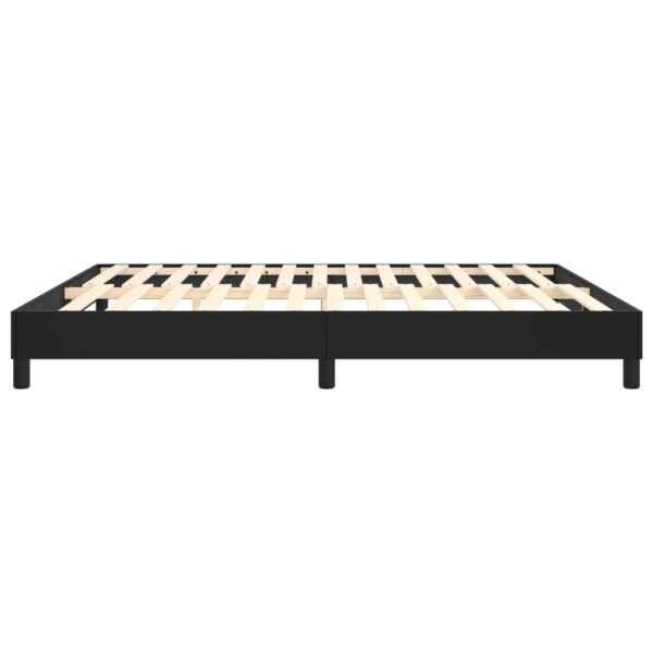 vidaXL Bed Frame Black 76"x79.9" King Faux Leather - Image 6