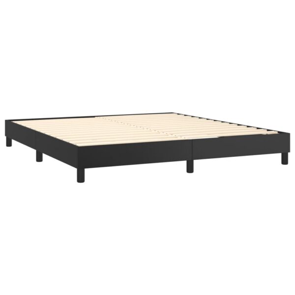 vidaXL Bed Frame Black 72"x83.9" California King Faux Leather - Image 4