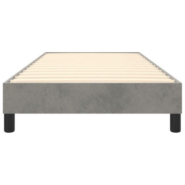 vidaXL Bed Frame Light Gray 39.4"x74.8" Twin Velvet - Image 5