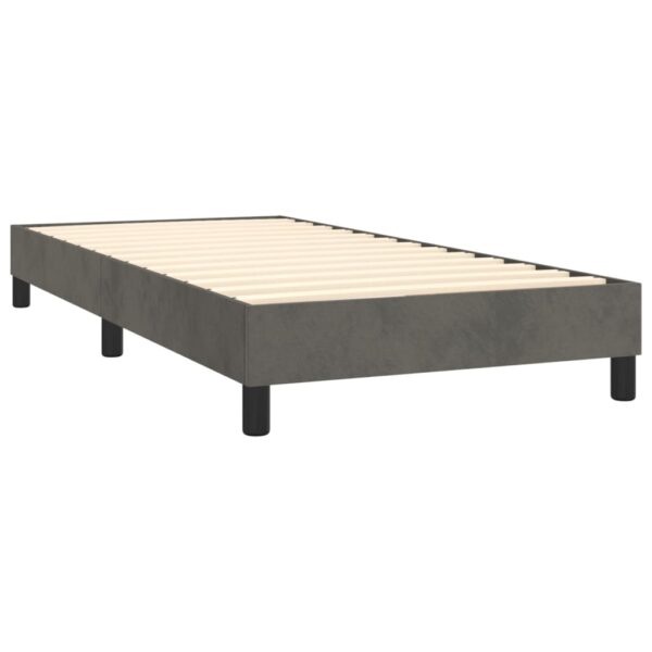 vidaXL Bed Frame Dark Gray 39.4"x74.8" Twin Velvet - Image 4