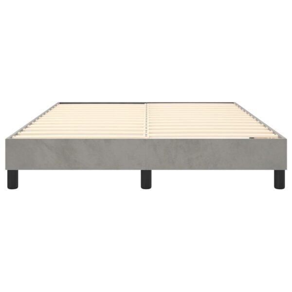 vidaXL Bed Frame Light Gray 53.9"x74.8" Full Velvet - Image 5