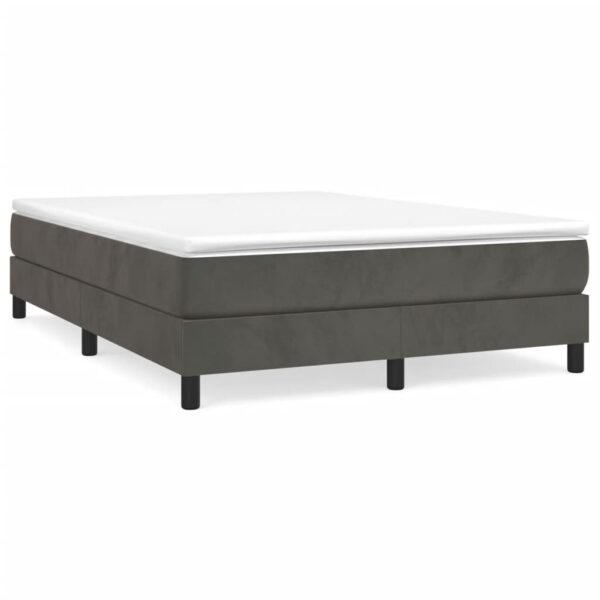 vidaXL Bed Frame Dark Gray 53.9"x74.8" Full Velvet - Image 2