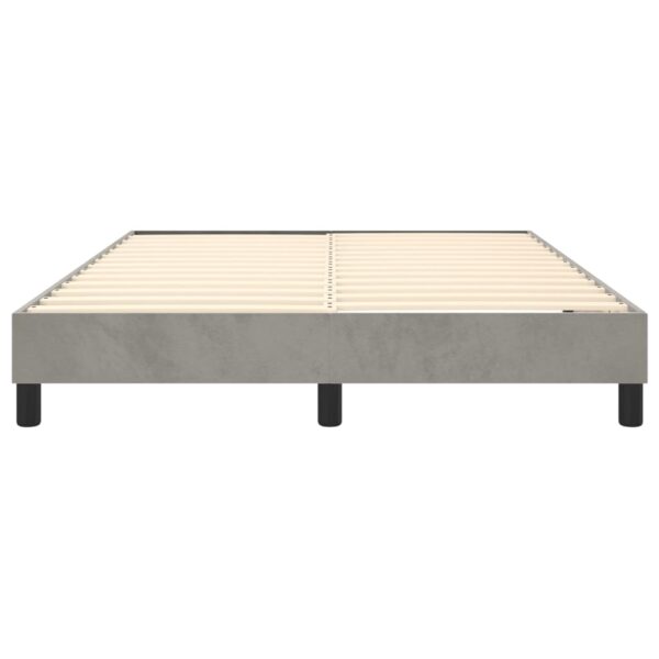 vidaXL Bed Frame Light Gray 59.8"x79.9" Queen Velvet - Image 5