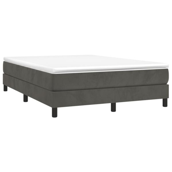 vidaXL Bed Frame Dark Gray 59.8"x79.9" Queen Velvet - Image 3