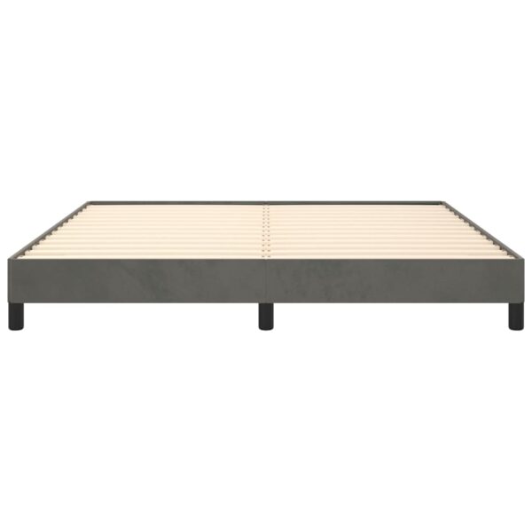 vidaXL Bed Frame Dark Gray 76"x79.9" King Velvet - Image 5