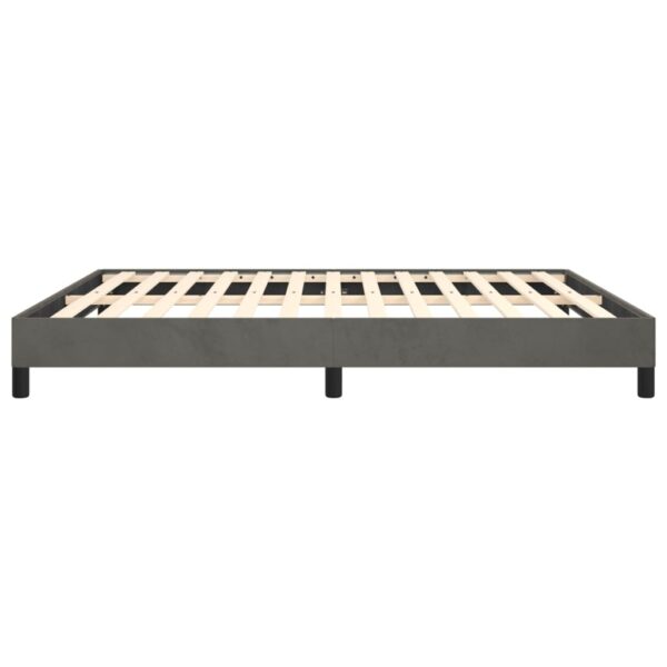 vidaXL Bed Frame Dark Gray 76"x79.9" King Velvet - Image 6