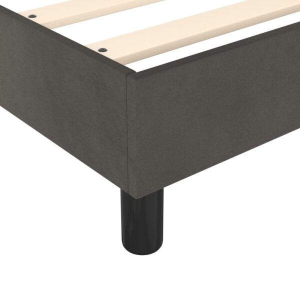 vidaXL Bed Frame Dark Gray 76"x79.9" King Velvet - Image 7