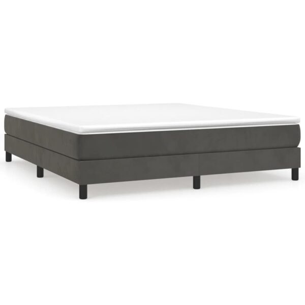 vidaXL Bed Frame Dark Gray 72"x83.9" California King Velvet - Image 2