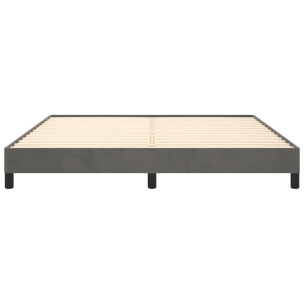 vidaXL Bed Frame Dark Gray 72"x83.9" California King Velvet - Image 5