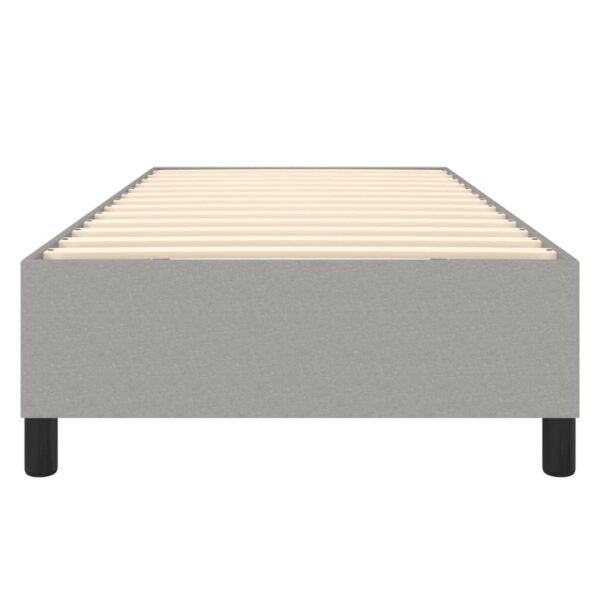 vidaXL Bed Frame Light Gray 39.4"x74.8" Twin Fabric - Image 5