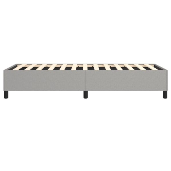 vidaXL Bed Frame Light Gray 39.4"x74.8" Twin Fabric - Image 6