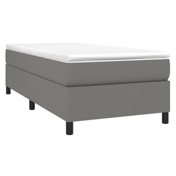 vidaXL Bed Frame Dark Gray 39.4"x74.8" Twin Fabric - Image 3