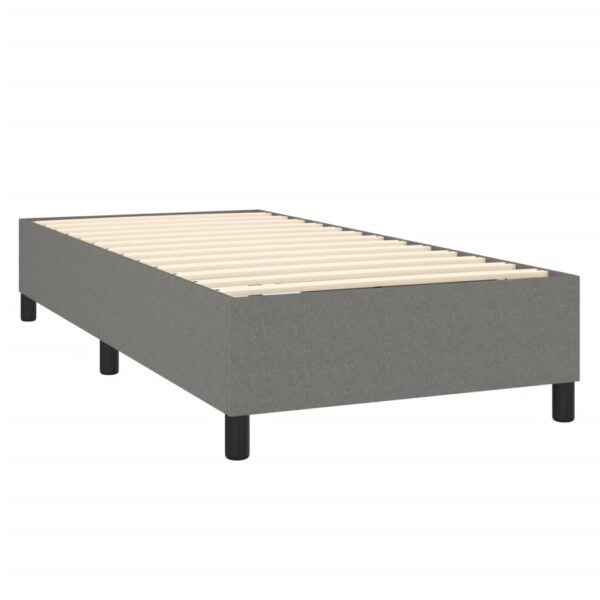 vidaXL Bed Frame Dark Gray 39.4"x74.8" Twin Fabric - Image 4