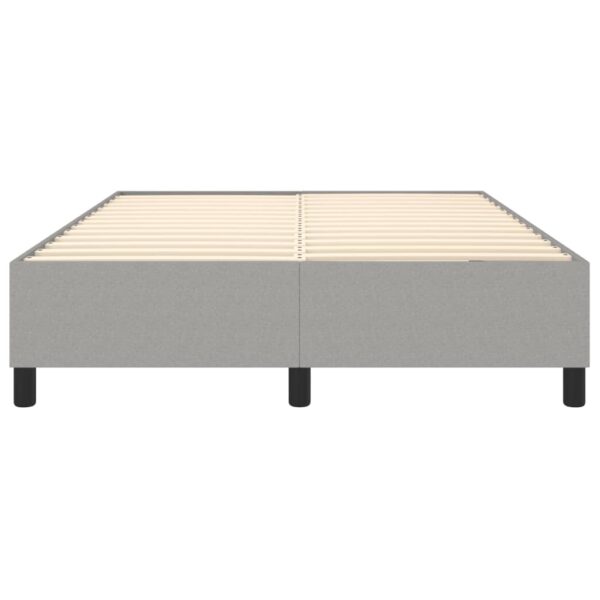 vidaXL Bed Frame Light Gray 53.9"x74.8" Full Fabric - Image 5