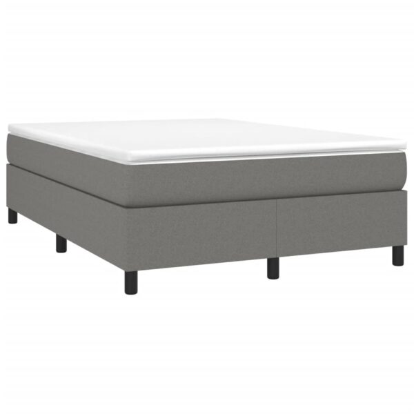 vidaXL Bed Frame Dark Gray 53.9"x74.8" Full Fabric - Image 3