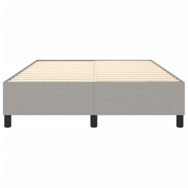 vidaXL Bed Frame Light Gray 59.8"x79.9" Queen Fabric - Image 5