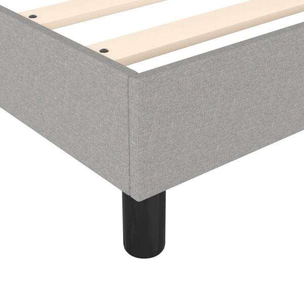 vidaXL Bed Frame Light Gray 59.8"x79.9" Queen Fabric - Image 7