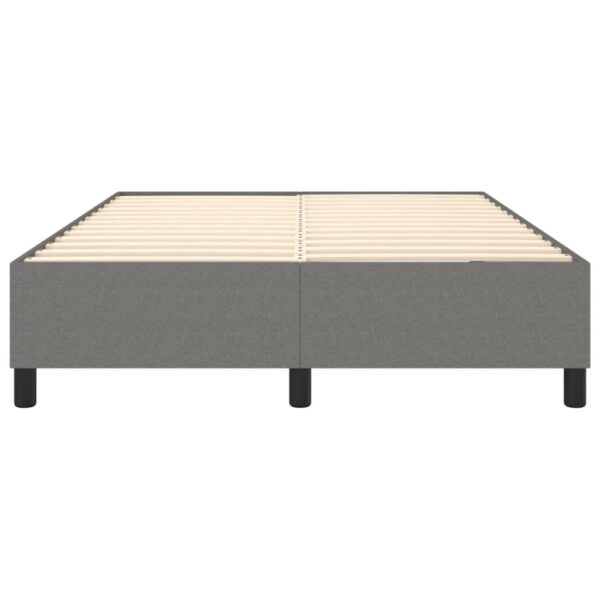 vidaXL Bed Frame Dark Gray 59.8"x79.9" Queen Fabric - Image 5