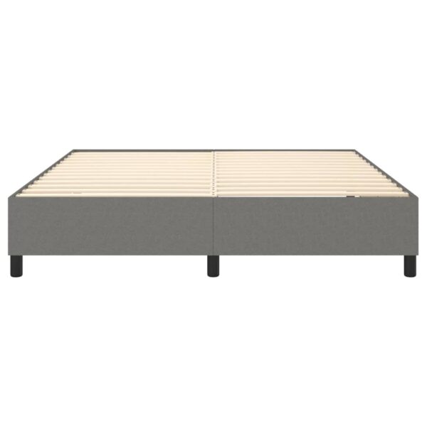 vidaXL Bed Frame Dark Gray 76"x79.9" King Fabric - Image 5