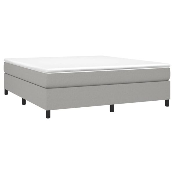 vidaXL Bed Frame Light Gray 72"x83.9" California King Fabric - Image 3