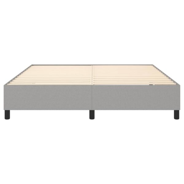 vidaXL Bed Frame Light Gray 72"x83.9" California King Fabric - Image 5