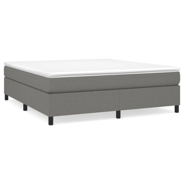 vidaXL Bed Frame Dark Gray 72"x83.9" California King Fabric - Image 2