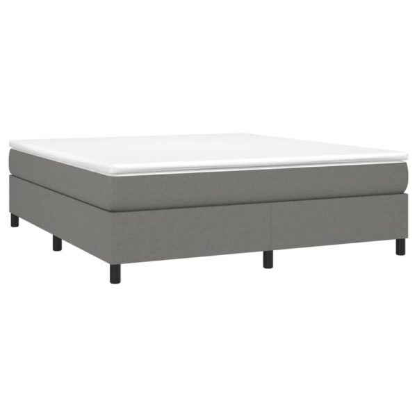 vidaXL Bed Frame Dark Gray 72"x83.9" California King Fabric - Image 3