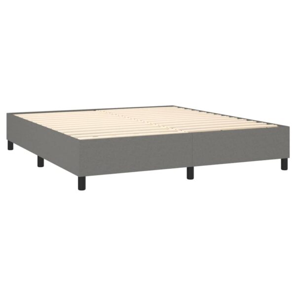 vidaXL Bed Frame Dark Gray 72"x83.9" California King Fabric - Image 4