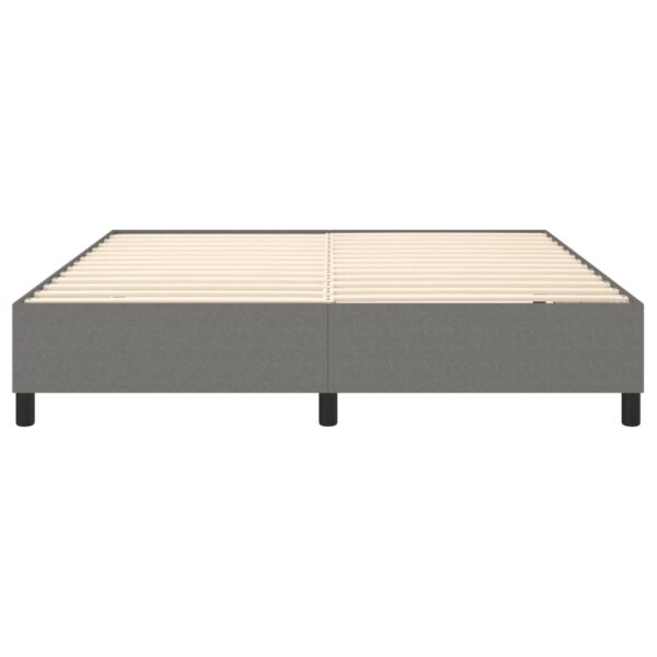 vidaXL Bed Frame Dark Gray 72"x83.9" California King Fabric - Image 5