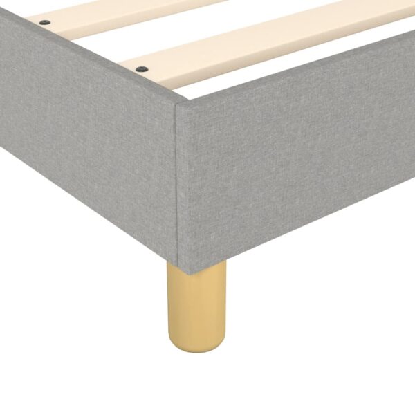 vidaXL Bed Frame Light Gray 59.8"x79.9" Queen Fabric - Image 7