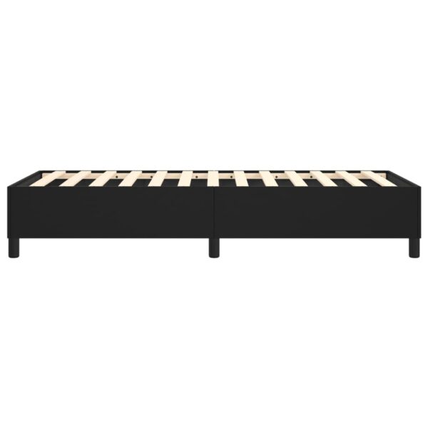 vidaXL Bed Frame Black 39.4"x74.8" Twin Faux Leather - Image 6