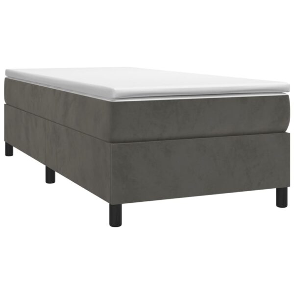 vidaXL Bed Frame Dark Gray 39.4"x74.8" Twin Velvet - Image 3