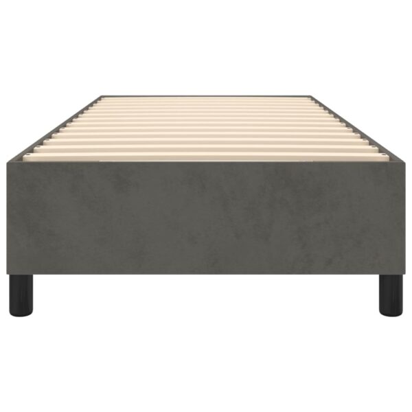 vidaXL Bed Frame Dark Gray 39.4"x74.8" Twin Velvet - Image 5