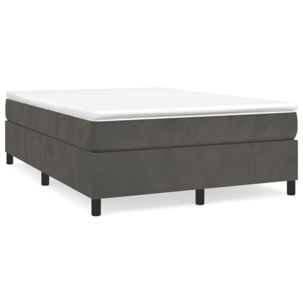 vidaXL Bed Frame Dark Gray 53.9"x74.8" Full Velvet - Image 2