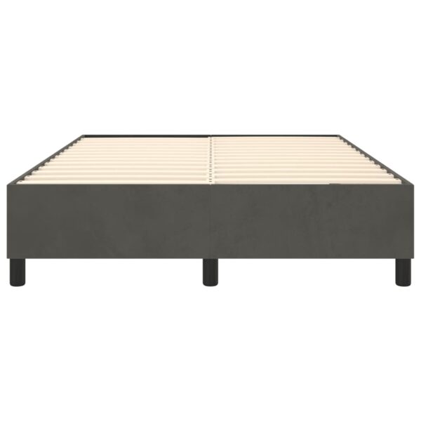 vidaXL Bed Frame Dark Gray 53.9"x74.8" Full Velvet - Image 5