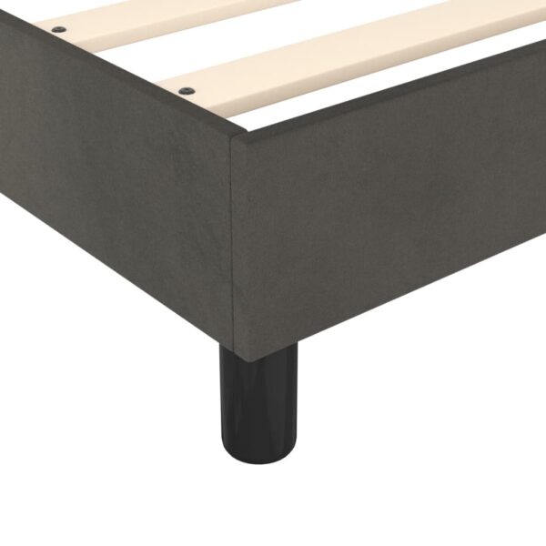 vidaXL Bed Frame Dark Gray 53.9"x74.8" Full Velvet - Image 6