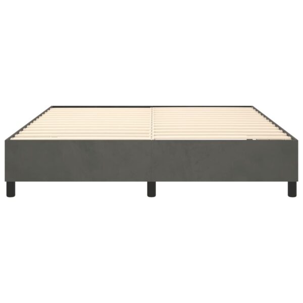 vidaXL Bed Frame Dark Gray 72"x83.9" California King Velvet - Image 5