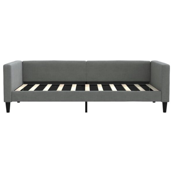 vidaXL Daybed with Trundle Dark Gray 39.4"x74.8" Fabric - Image 7