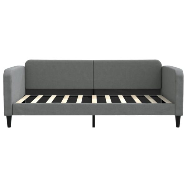 vidaXL Daybed with Trundle Dark Gray 39.4"x74.8" Fabric - Image 7