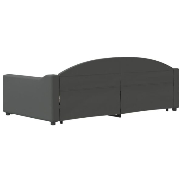 vidaXL Daybed with Trundle Dark Gray 39.4"x74.8" Fabric - Image 5