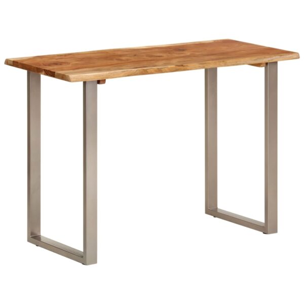 vidaXL Dining Table 43.3"x19.7"x29.9" Solid Wood Acacia