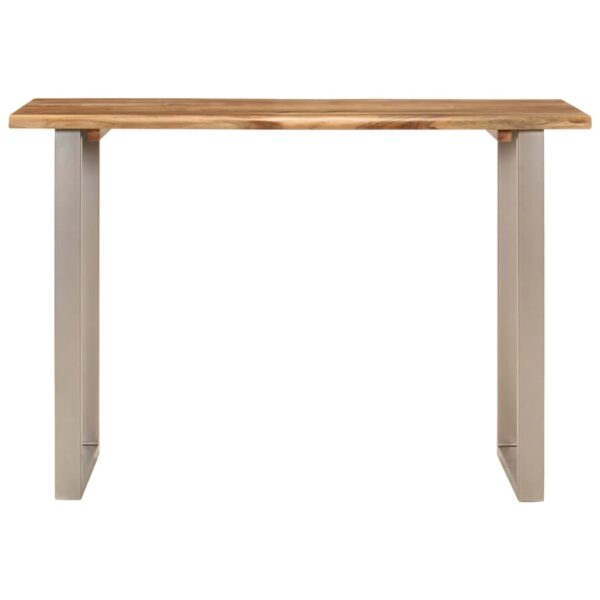 vidaXL Dining Table 43.3"x19.7"x29.9" Solid Wood Acacia - Image 2