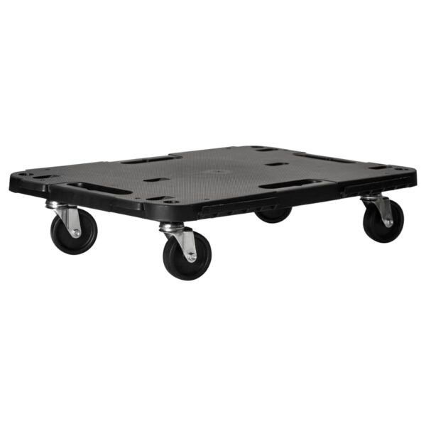 vidaXL Transport Trolleys 3 pcs Black 22.8"x15"x4.7" Polypropylene - Image 3